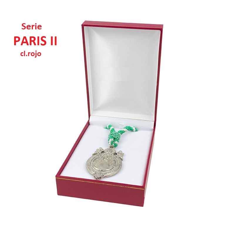 Estuche París medalla cordón 110x155x50 mm.